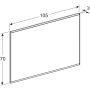 Geberit spejl med LED Option Plus sort 105x70 cm