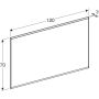 Geberit spejl med LED Option Plus sort 120x70 cm