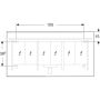 Geberit spejl med LED Option Plus sort 135x70 cm