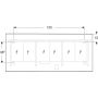 Geberit spejl med LED Option Plus aluminium 160x70 cm