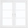 KLAR bondehus vindue 2-lags glas hvid 1180x1180 mm