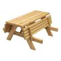Nordic Play Active Junior bord-/bænkesæt lærketræ 60x120x129 cm