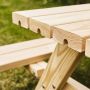 Nordic Play Active Junior bord-/bænkesæt lærketræ 60x120x129 cm