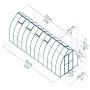 Palram Bella drivhus 17,6 m² sølv 6 mm polycarbonat