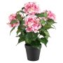 Emerald kunstig busk Hortensia lyserød 40 cm