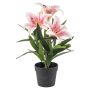 Emerald kunstig lilje pink 33 cm