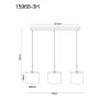 Globo pendellampe Deleon E27 770X240 mm sand mat