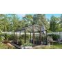 Vitavia drivhus Deimos 8,5 m² sort 3mm hærdet glas