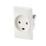 Fesh Switch Curveline stikkontakt 1,5 modul m/jord hvid
