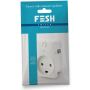 Fesh Switch Curveline stikkontakt Smart 1,5 modul m/jord hvid