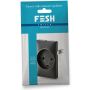 Fesh Switch Curveline stikkontakt 1,5 modul m/jord koksgrå