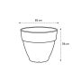 Elho krukke Vibia Campana XL antracit Ø56 cm