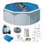 Swim & Fun rund pool med filtersystem & stige hvid 350x120 cm