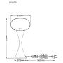 Globo bordlampe Lula sand E14 H37 cm