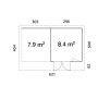 Palmako udestue Aurelia 8,4+7,9 m² - flere farver