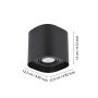 Eglo loftlampe Caminales-Z sort LED GU10 L24cm 1 pære 