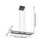 Eglo langbordspendel Salvilanas-Z sort LED L77 cm