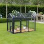 Hortus kaninbur løbegård træ sort 140x85x106 cm
