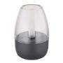 Globo bordlampe solar m/flammeffekt grå/klar H9 cm