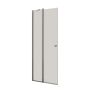 Scanbad brusedør m/sidepanel krom profil/klart glas 200x97-99 cm