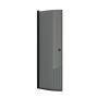 Scanbad brusedør buet sort profil/tonet glas 200x72-74 cm