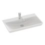Scanbad underskab med vask Multo/Marbelle mat hvid 2 skuffer 66x38 cm