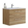 Scanbad underskab med vask Multo/Arial varm eg 2 skuffer 81x45 cm