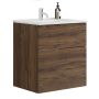 Scanbad underskab med vask Delta/Karat brun eg m/push open 61 cm