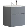 Scanbad underskab med vask Delta/Karat mat grå m/push open 61 cm