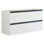 Scanbad underskab med vask Delta/Lazuli integreret greb mat hvid 120 cm