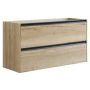 Scanbad underskab med vask Delta/Lazuli integreret greb natur eg 120 cm