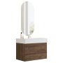 Scanbad underskab med vask Delta/Asyre brun eg m/push open 81 cm