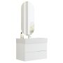 Scanbad underskab med vask Delta/Asyre mat hvid m/push open 81 cm