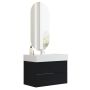Scanbad underskab med vask Delta/Asyre sort eg m/push open 81 cm