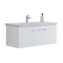 Scanbad underskab med vask Multo/Marbelle mat hvid 1 skuffe 106x47 cm