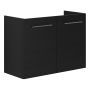Scanbad underskab med vask Multo/Arial sort 2 låger 80x35 cm
