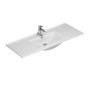 Scanbad underskab med vask Multo/Arial mat hvid 2 skuffer 121x45 cm