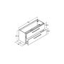 Scanbad underskab med vask Multo/Arial mat hvid 2 skuffer 121x45 cm