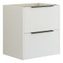 Scanbad underskab med vask Now/Arial mat hvid 2 skuffer 61x45,5 cm