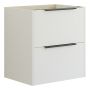 Scanbad underskab med vask Now/Arial hvid stribet 2 skuffer 61x45,5 cm