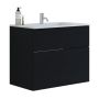 Scanbad underskab med vask Delta/Micca sort eg m/push open 80 cm