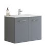 Scanbad underskab med vask Multo/Arial mat grå 2 låger 81x45 cm