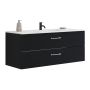 Scanbad underskab med vask Delta/Karat sort eg m/greb 121x45,5 cm