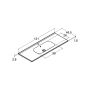 Scanbad underskab med vask Delta/Karat sort eg m/greb 121x45,5 cm