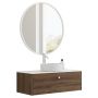 Scanbad underskab med vask/bordplade/greb Delta brun eg 100 cm