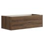 Scanbad underskab med vask/bordplade/greb Delta brun eg 100 cm