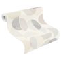 Rasch tapet geometriske cirkler 10,5x0,53 m beige