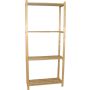 Regalux træreol ubehandlet m/4 hylder 170x75x29 cm 65 kg