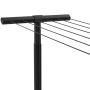 Brabantia tørrestativ HangOut aluminium sort 11x60x220 cm