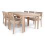 Sunfun havemøbelsæt Mille/Zoe med 6 stole akacietræ